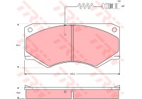 Brake Pad Set, disc brake GDB1067 TRW