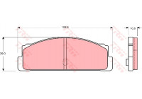 Brake Pad Set, disc brake GDB107 TRW