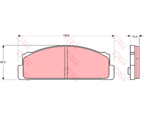 Brake Pad Set, disc brake GDB107 TRW