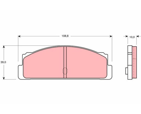 Brake Pad Set, disc brake GDB107 TRW, Image 2