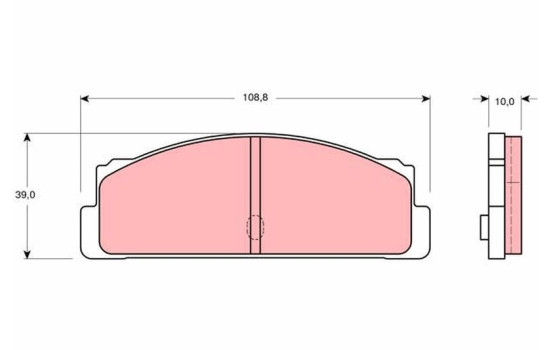 Brake Pad Set, disc brake GDB107 TRW, Image 2