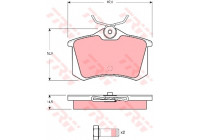 Brake Pad Set, disc brake GDB1073 TRW