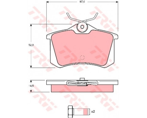 Brake Pad Set, disc brake GDB1073 TRW