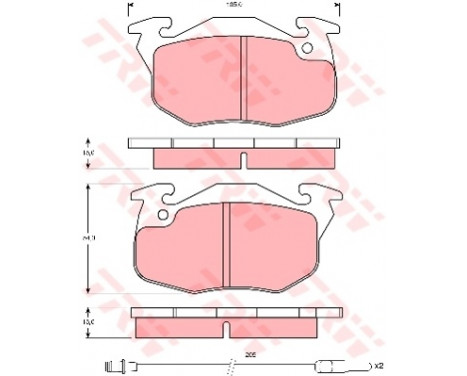 Brake Pad Set, disc brake GDB1079 TRW