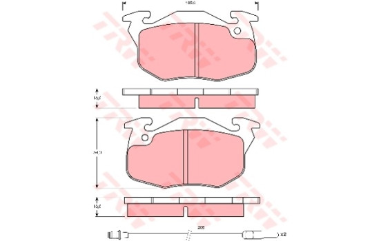 Brake Pad Set, disc brake GDB1079 TRW