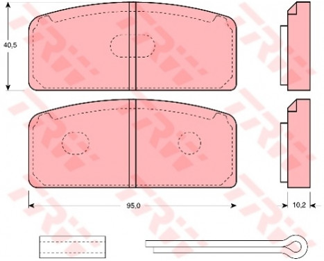 Brake Pad Set, disc brake GDB108 TRW