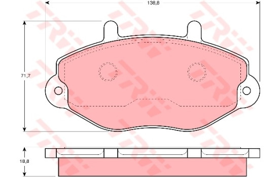 Brake Pad Set, disc brake GDB1080 TRW