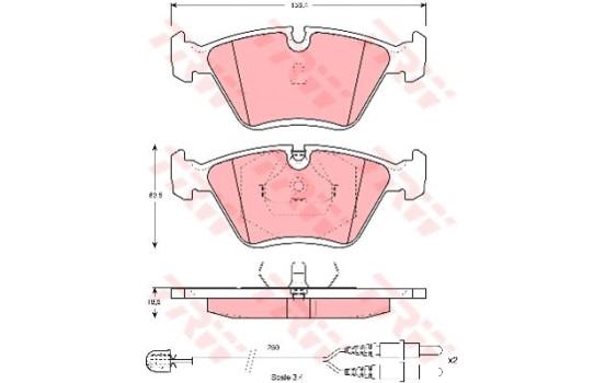 Brake Pad Set, disc brake GDB1098 TRW