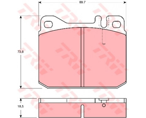 Brake Pad Set, disc brake GDB1103 TRW