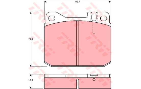 Brake Pad Set, disc brake GDB1103 TRW