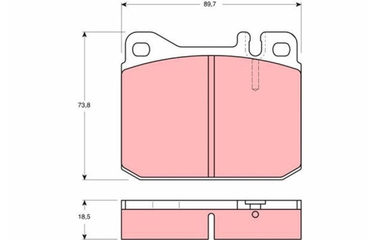 Brake Pad Set, disc brake GDB1103 TRW, Image 2