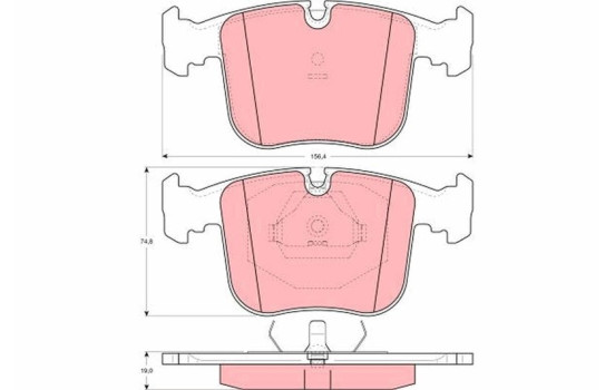 Brake Pad Set, disc brake GDB1118 TRW, Image 2