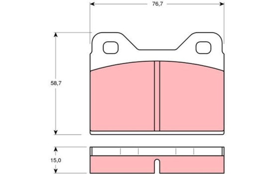 Brake Pad Set, disc brake GDB112 TRW