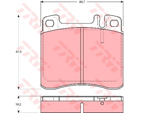 Brake Pad Set, disc brake GDB1122 TRW