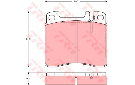 Brake Pad Set, disc brake GDB1122 TRW