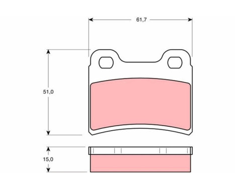 Brake Pad Set, disc brake GDB1124 TRW, Image 2