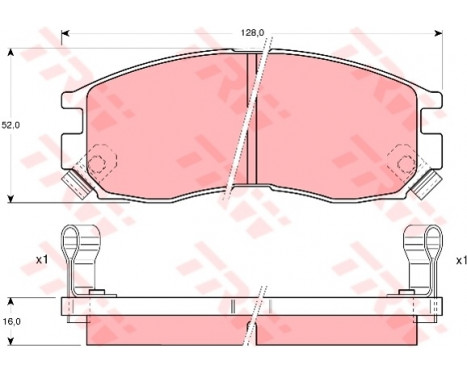 Brake Pad Set, disc brake GDB1128 TRW