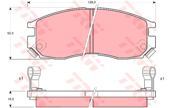 Brake Pad Set, disc brake GDB1128 TRW