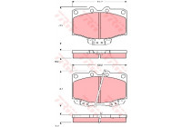 Brake Pad Set, disc brake GDB1133 TRW