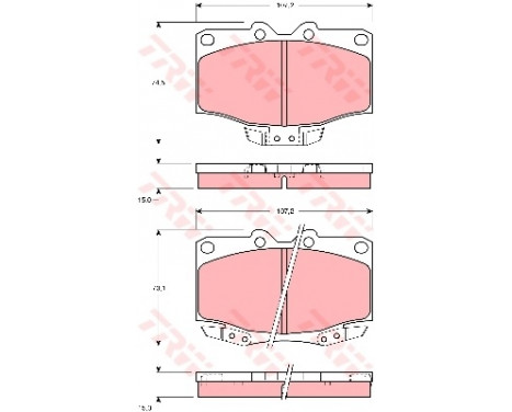 Brake Pad Set, disc brake GDB1133 TRW