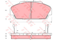 Brake Pad Set, disc brake GDB1137 TRW