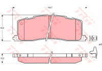 Brake Pad Set, disc brake GDB1138 TRW