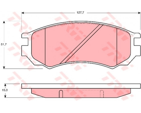 Brake Pad Set, disc brake GDB1141 TRW