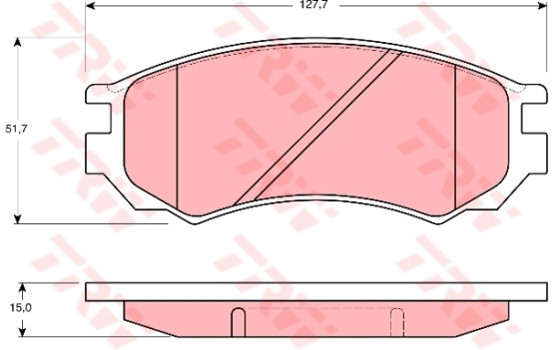 Brake Pad Set, disc brake GDB1141 TRW