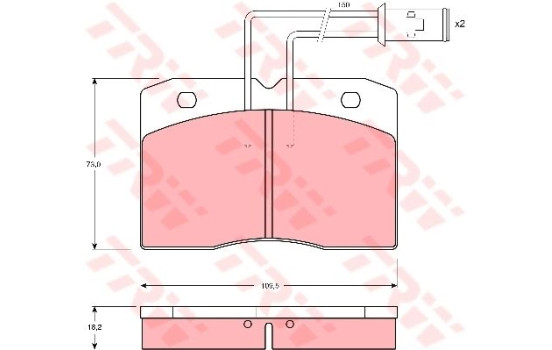Brake Pad Set, disc brake GDB1152 TRW
