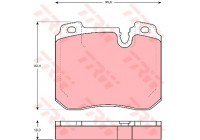 Brake Pad Set, disc brake GDB1161 TRW