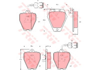 Brake Pad Set, disc brake GDB1162 TRW