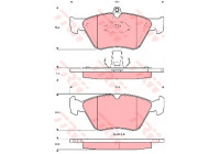 Brake Pad Set, disc brake GDB1166 TRW