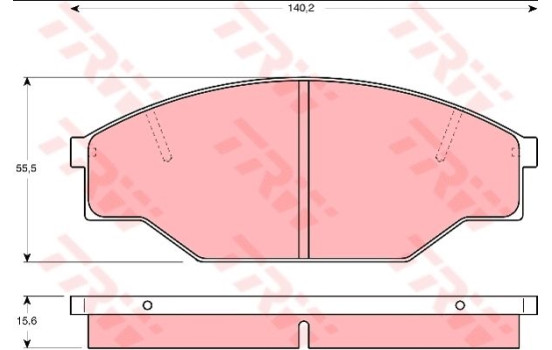 Brake Pad Set, disc brake GDB1181 TRW