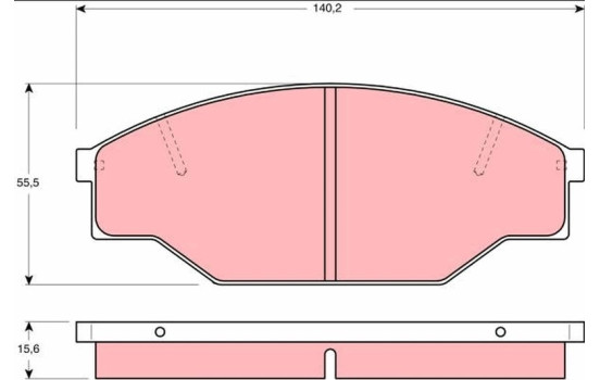 Brake Pad Set, disc brake GDB1181 TRW, Image 2