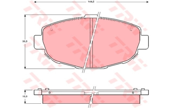 Brake Pad Set, disc brake GDB1184 TRW