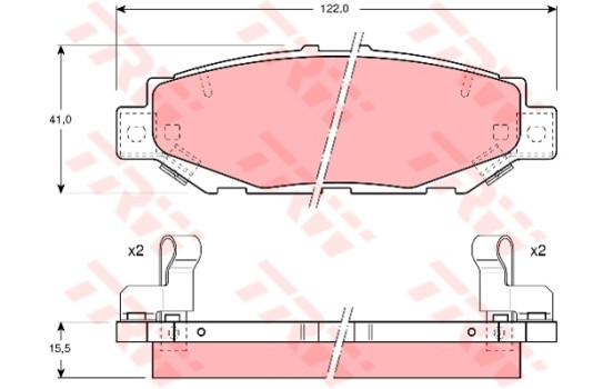 Brake Pad Set, disc brake GDB1185 TRW