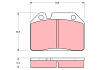 Brake Pad Set, disc brake GDB119 TRW