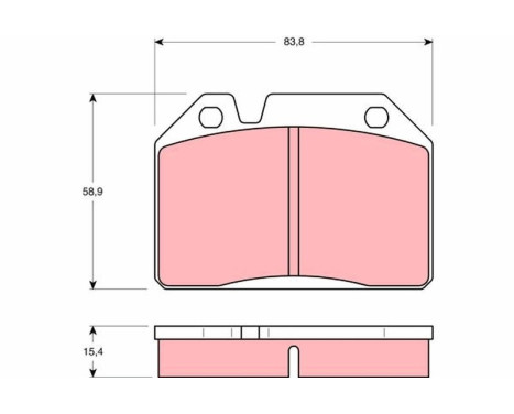 Brake Pad Set, disc brake GDB119 TRW