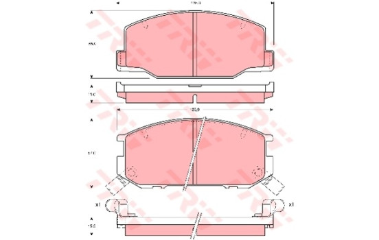 Brake Pad Set, disc brake GDB1190 TRW