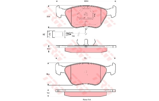 Brake Pad Set, disc brake GDB1192 TRW