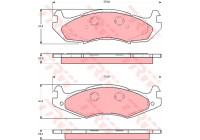 Brake Pad Set, disc brake GDB1207 TRW
