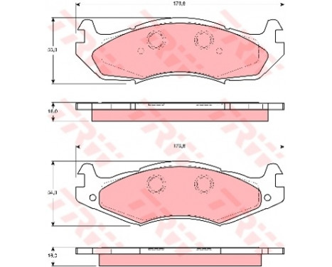 Brake Pad Set, disc brake GDB1207 TRW