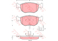 Brake Pad Set, disc brake GDB1213 TRW