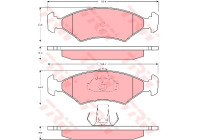 Brake Pad Set, disc brake GDB1222 TRW