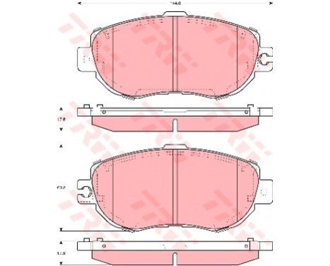 Brake Pad Set, disc brake GDB1241 TRW