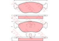 Brake Pad Set, disc brake GDB1246 TRW