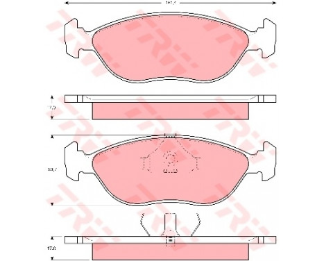 Brake Pad Set, disc brake GDB1246 TRW