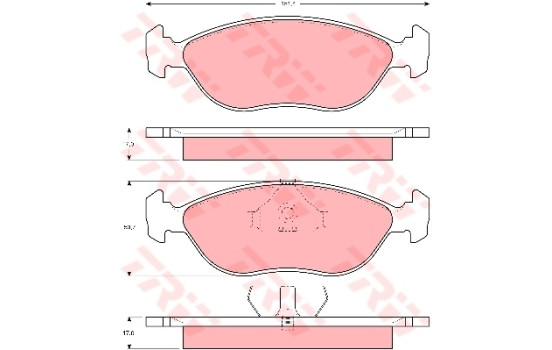 Brake Pad Set, disc brake GDB1246 TRW