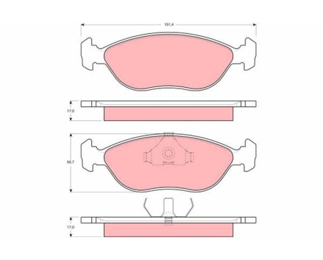 Brake Pad Set, disc brake GDB1246 TRW, Image 2