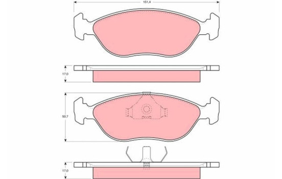 Brake Pad Set, disc brake GDB1246 TRW, Image 2